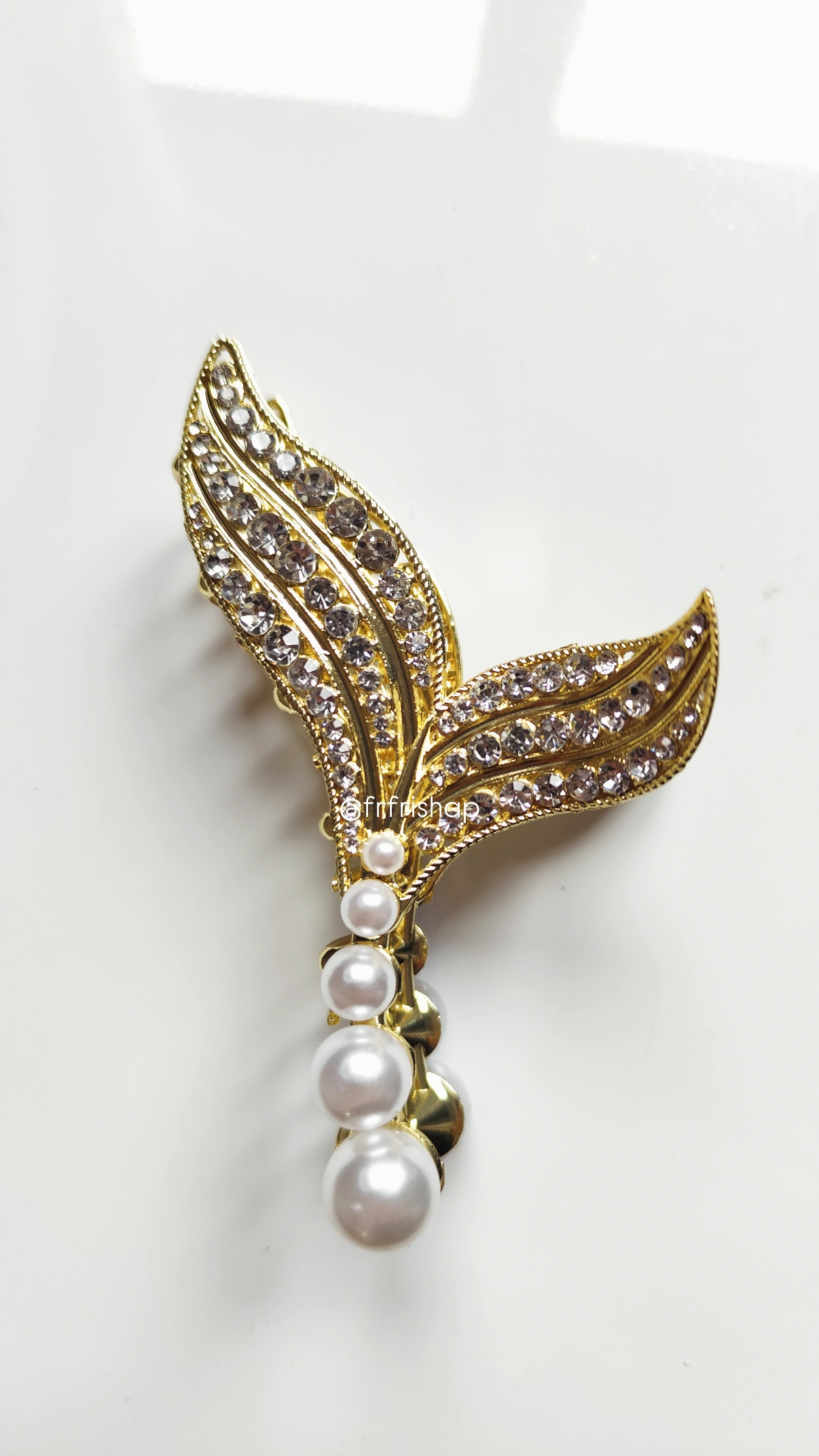 کلیپس-دم-ماهی-نگین-مروارید-رز-قرمز