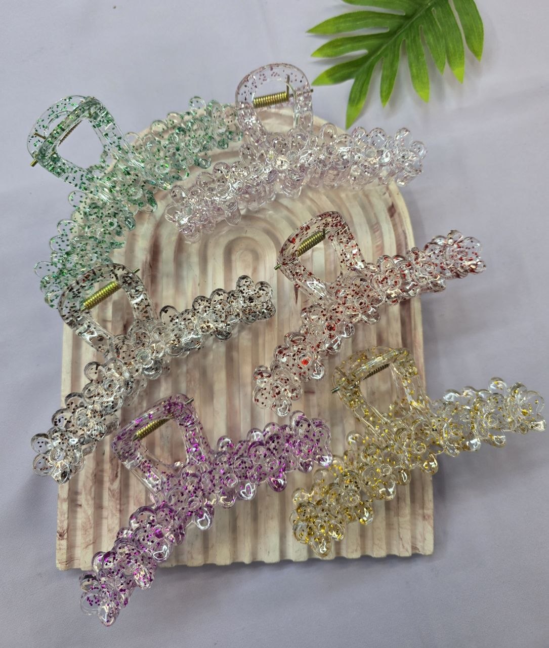 کلیپس طرح گل اکلیلی شفاف