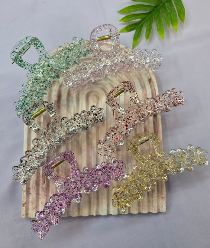 کلیپس طرح گل اکلیلی شفاف