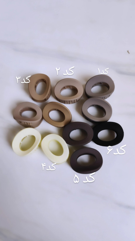 مینی کلیپس ۴ سانتی بیضی رنگ نود