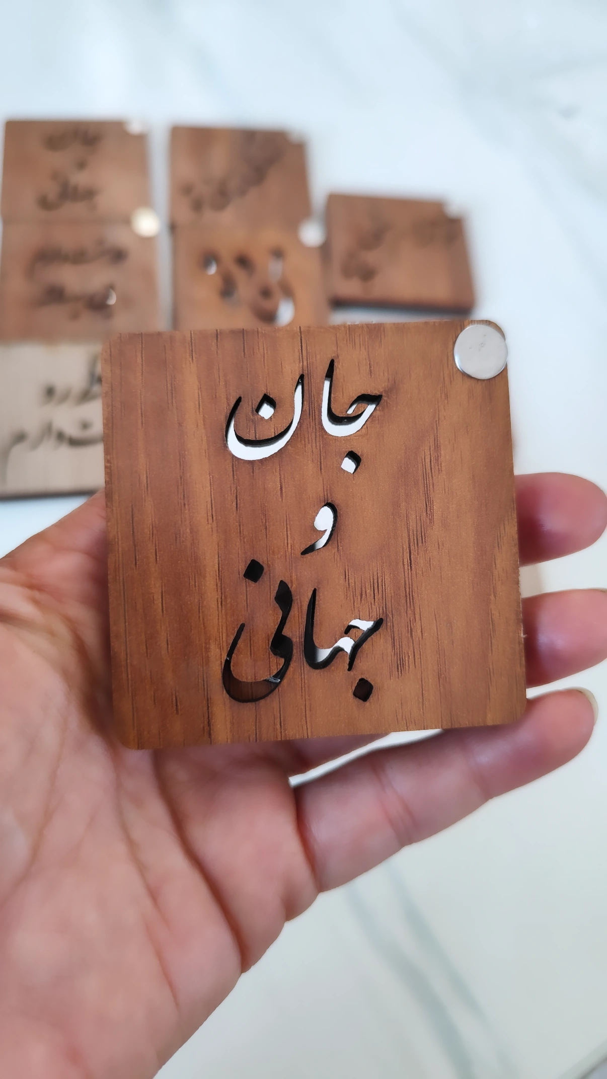 اینه جیبی تاشو مدل حکاکی جملات زیبا
